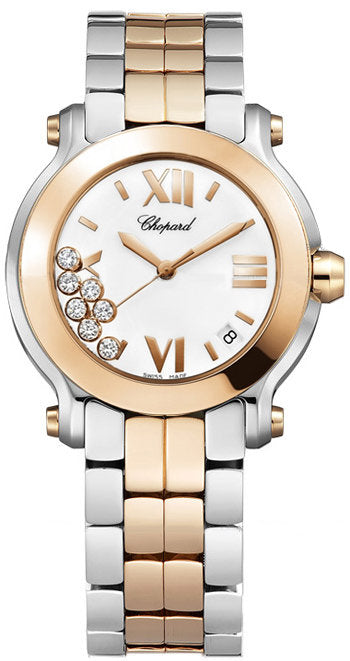 Chopard Happy Sport Round Stainless steel & Rose Gold Lady's Watch