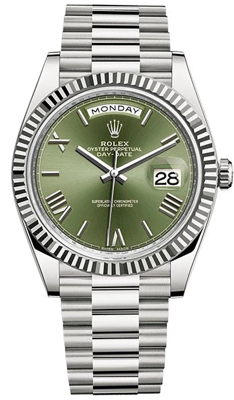Rolex Day-Date 40 18K White Gold Men's Watch