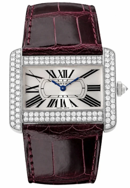 Cartier Tank Divan Large 18K White Gold Lady's Watch