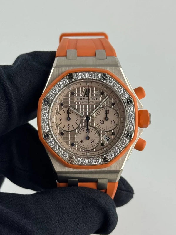 Audemars Piguet Royal Oak Offshore 18K White Gold & Diamonds Ladies Watch