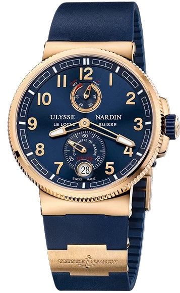 Ulysse Nardin Marine Chronometer Manufacture 18k Rose Gold Men's Watch 1186-126-3/63