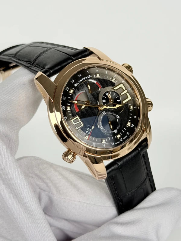 Blancpain L-Evolution Reveil GMT 18K Rose Gold Men's Watch