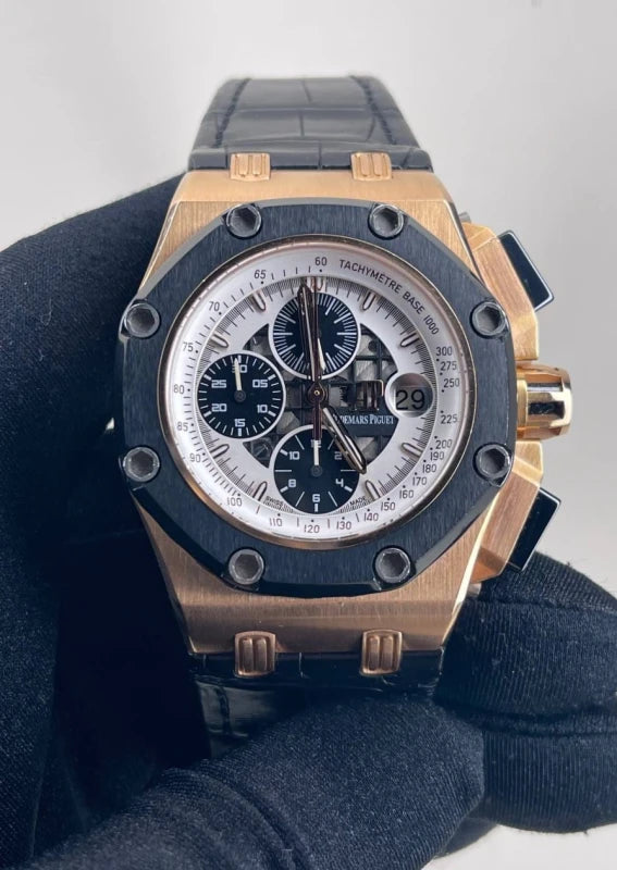 Audemars Piguet Royal Oak Offshore Rubens Barrichello II Chronograph 18k Rose Gold Men's Watch