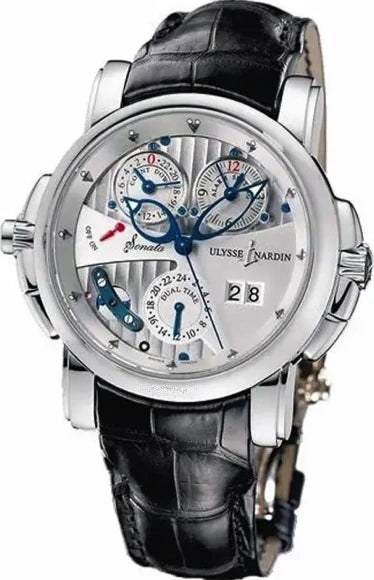 Ulysse Nardin Sonata Cathedral Dual Time 18K White Gold Men's Watch