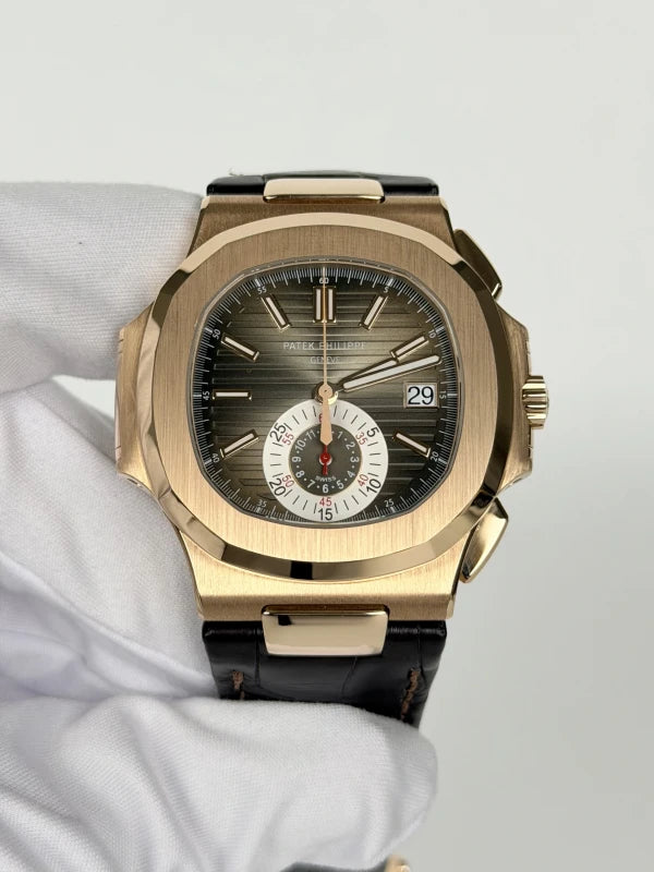 Patek Philippe Nautilus 18K Rose Gold Mens Watch