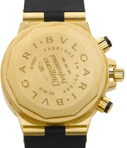 Bvlgari Diagono Scuba Professional Diver Chronograph 18K Rose Gold Men's Watch