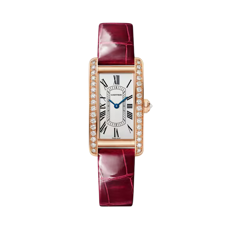 Cartier Tank Américaine 18K Rose Gold & Diamonds Lady's Watch