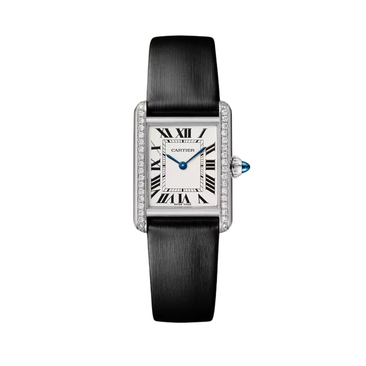 Cartier Tank Must de Cartier Stainless Steel & Diamonds Lady's Watch