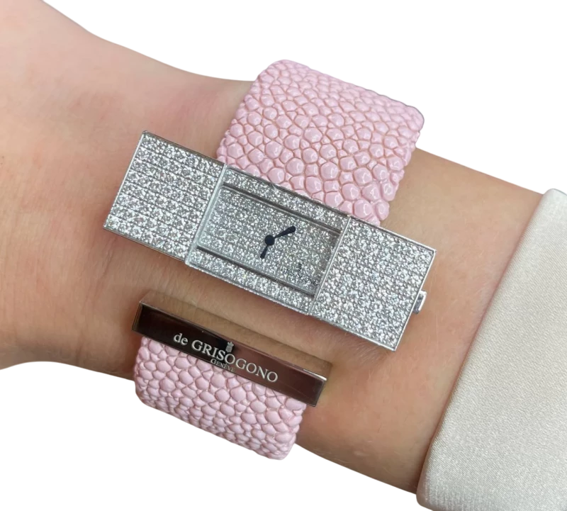 De grisogono Instrumentino 18K White Gold & Diamonds Lady's Watch