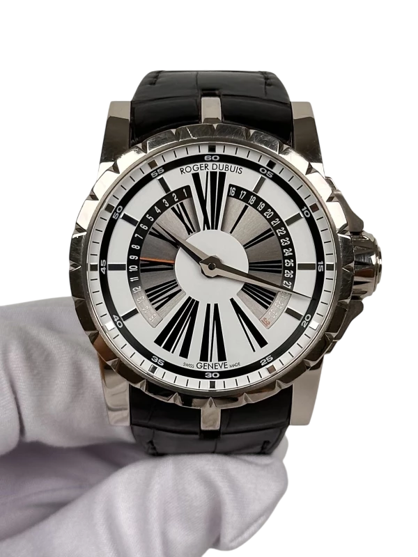 Roger Dubuis Excalibur Bi-Retrograde Date 18K White Gold Men's Watch