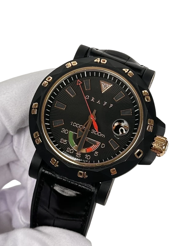 Graff Scuba Countdown DLC Stainless Steel & 18K Rose Gold Men's Watch