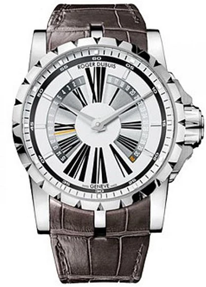 Roger Dubuis Excalibur Bi-Retrograde Date 18K White Gold Men's Watch
