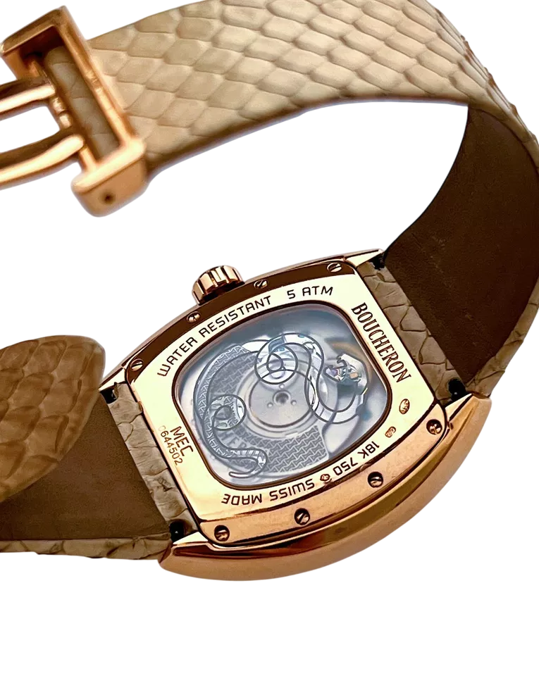 Boucheron Snake MEC Cobra 18K Rose Gold & Diamonds Lady's Watch