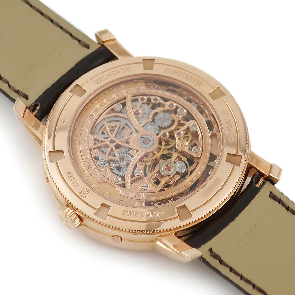 Vacheron Constantin Traditionnelle Skeleton Perpetual Calendar 18K Rose Gold Men's Watch