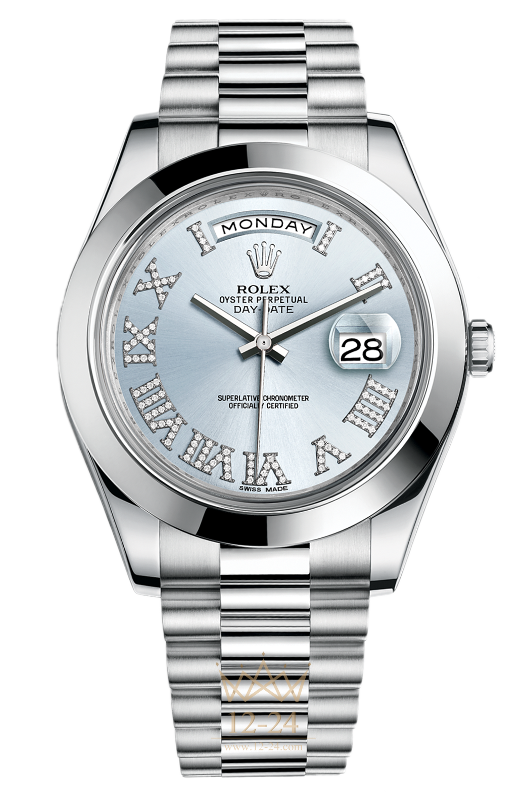 Rolex Day-Date 41 Diamond Platinum Men's Watch