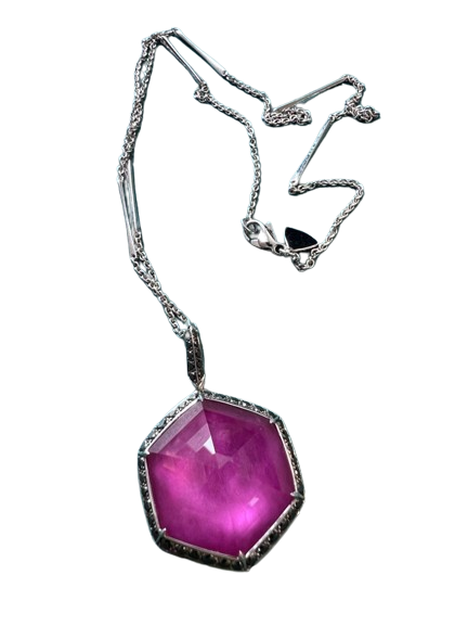 Stephen Webster Art Deco Pendant White Gold & Quartz