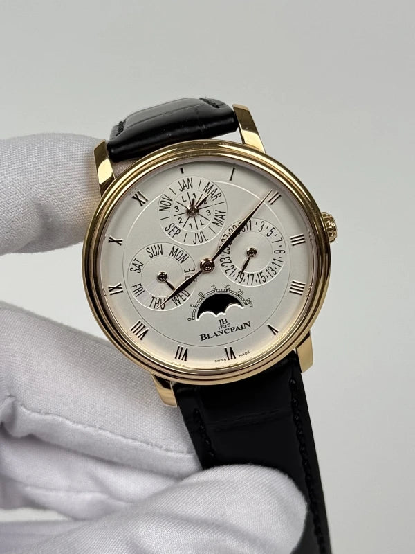 Blancpain Villeret Perpetual Calendar 18K Rose Gold Men's Watch