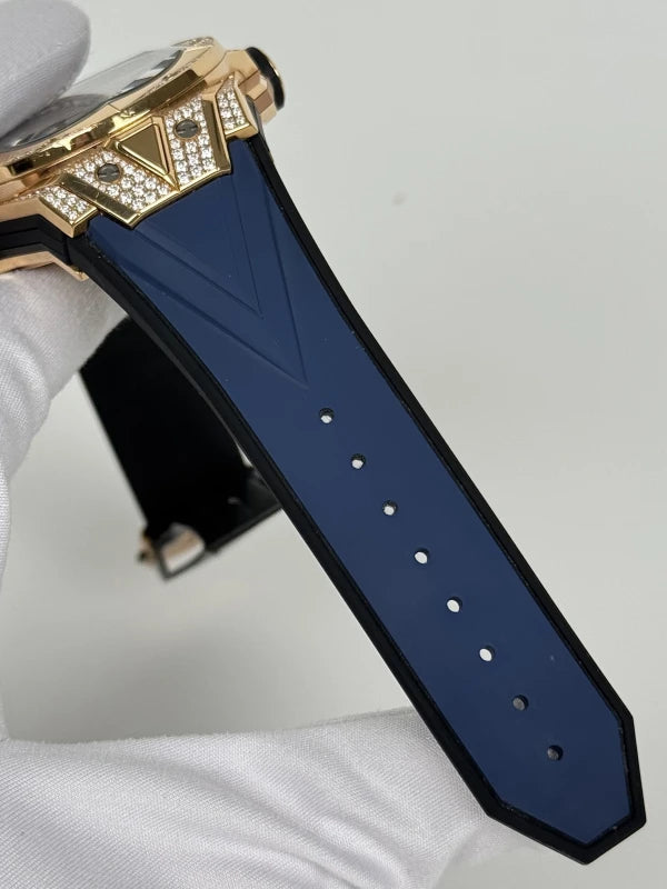 Hublot Big Bang Sang Bleu II 18K Rose Gold Blue Pavé Men's Watch