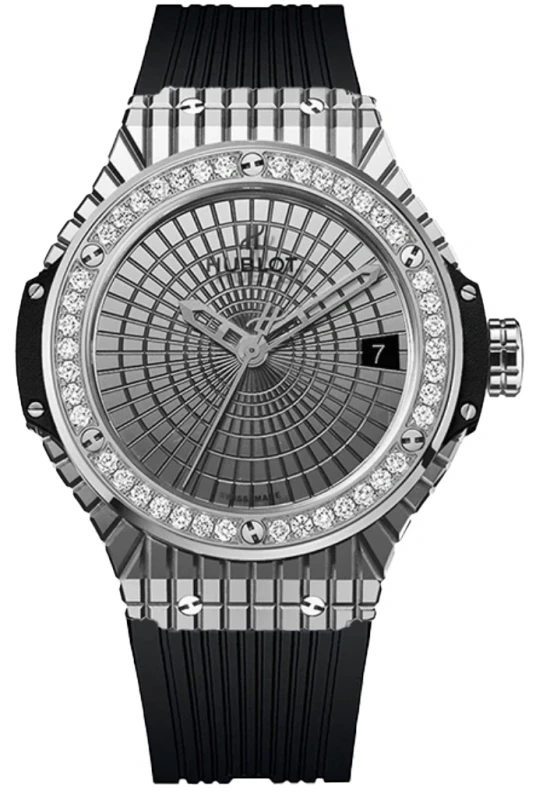 Hublot Bing Bang Caviar Stainless Steel & Diamonds Lady's Watch