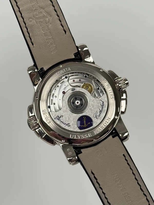 Ulysse Nardin Sonata Cathedral Dual Time 18K White Gold Men's Watch