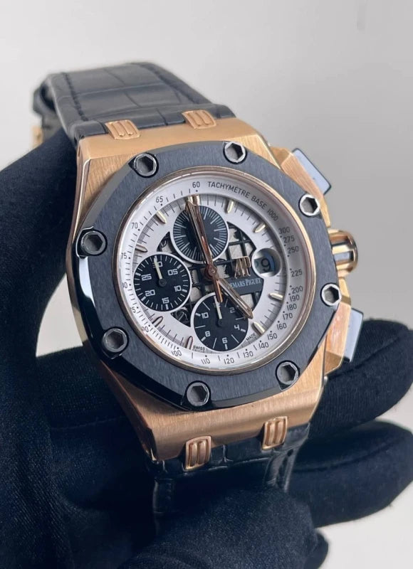 Audemars Piguet Royal Oak Offshore Rubens Barrichello II Chronograph 18k Rose Gold Men's Watch