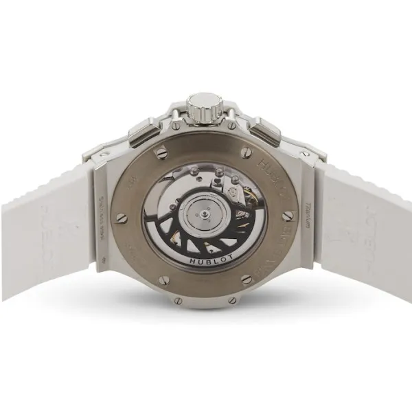 Hublot Big Bang 41mm Steel Diamonds Rubber White Ladies Watch