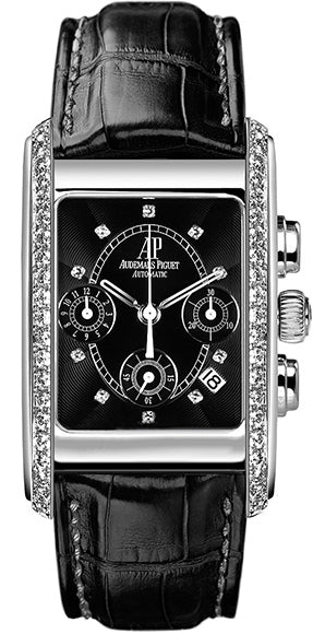 Audemars Piguet Edward Piguet Chronograph 18K White Gold & Diamonds Unisex Watch