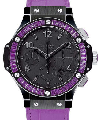 Hublot Big Bang Black Tutti Frutti Purple Ceramic & Sapphires Lady's Watch