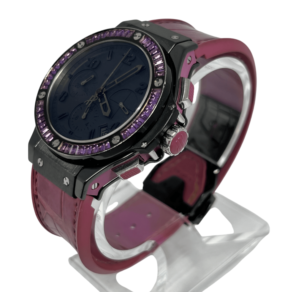 Hublot Big Bang Black Tutti Frutti Purple Ceramic & Sapphires Lady's Watch