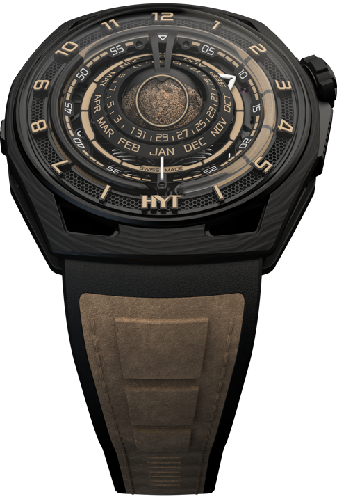 HYT Moon Runner Desert Black Titanium & Carbon  Men's Watch