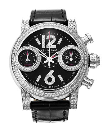 Graham Swordfish Big Bling Chronograph Stainless Steel & Diamonds Lady's Watch