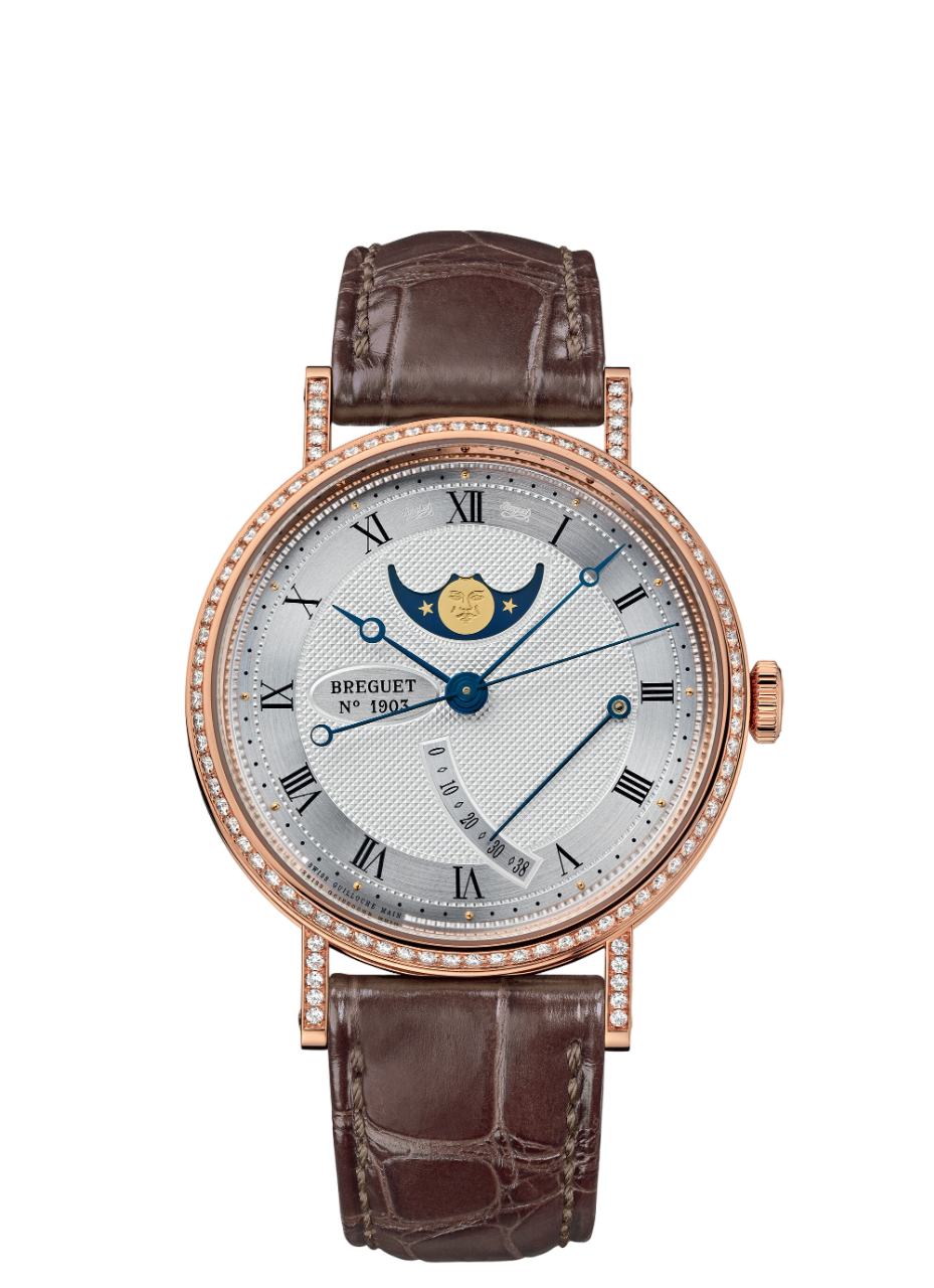 Breguet Classique Moon Phase 18K Rose Gold & Diamonds Men's Watch