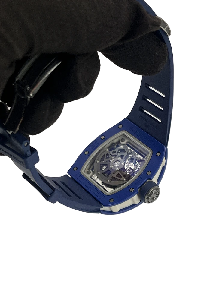 Richard Mille Skeleton Blue Ceramic Men's Watch