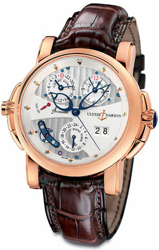 Ulysse Nardin Sonata Cathedral Dual Time 18K Rose Gold Men's Watch