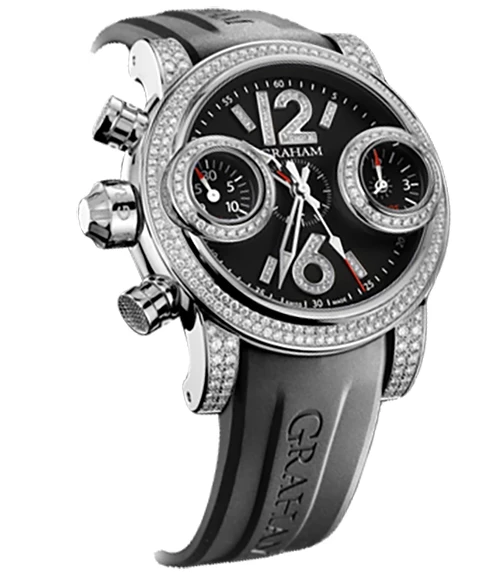 Graham Swordfish Big Bling Chronograph Stainless Steel & Diamonds Lady's Watch