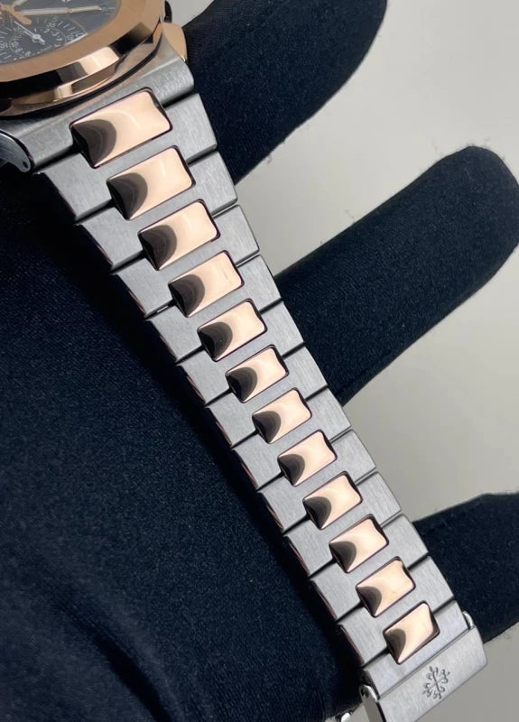 Patek Philippe Nautilus Chronograph 18K Rose Gold & Stainless steel Men's Watch