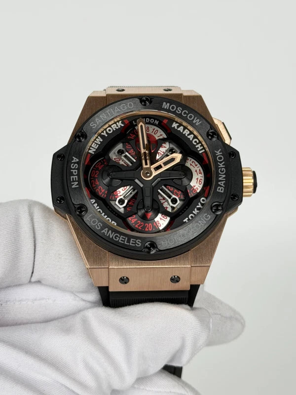 Hublot King Power Unico GMT 18K Rose Gold & Ceramic Men's Watch