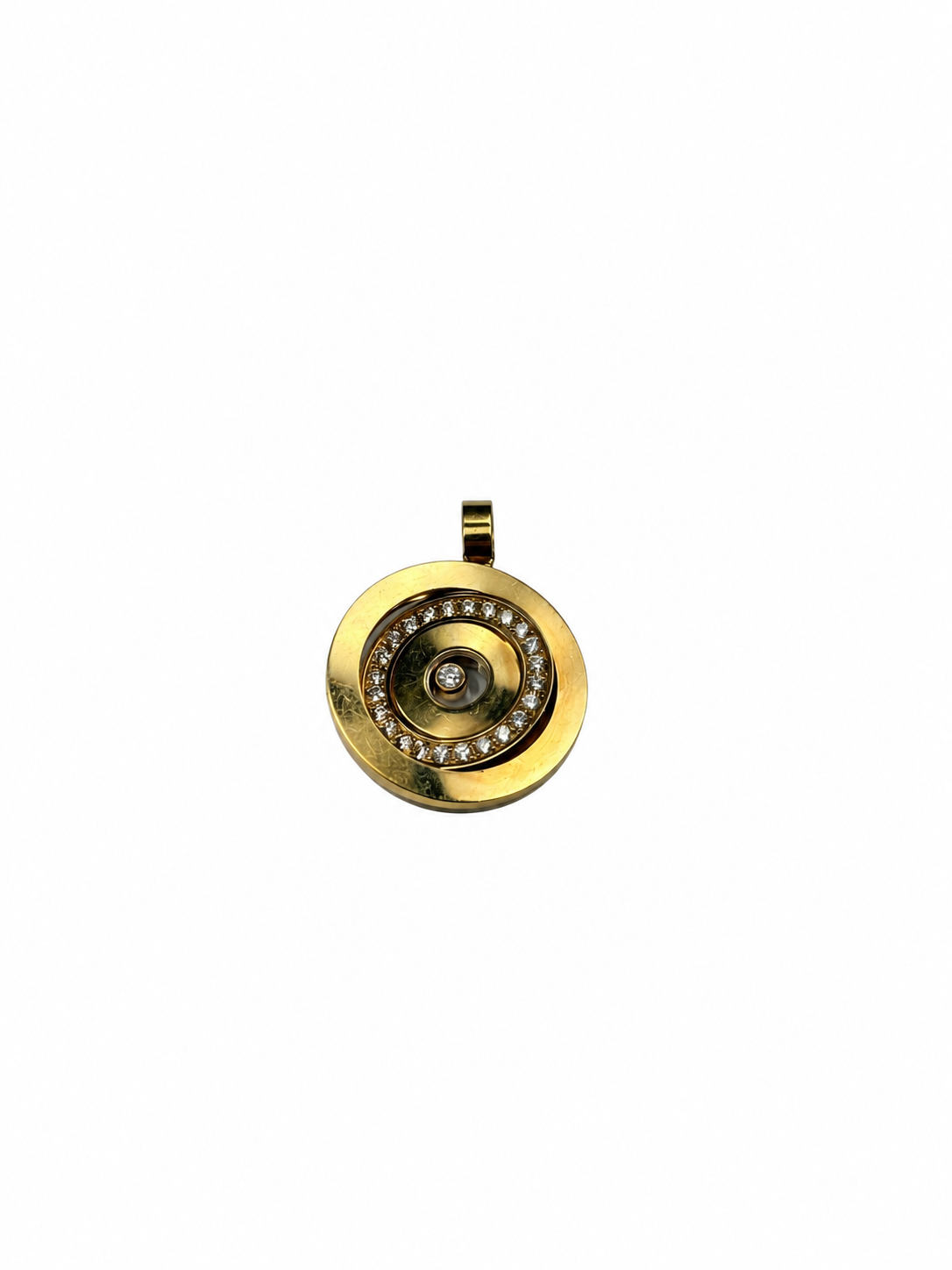 Chopard Happy Diamonds 18K Yellow Gold Diamond Pendant Necklace