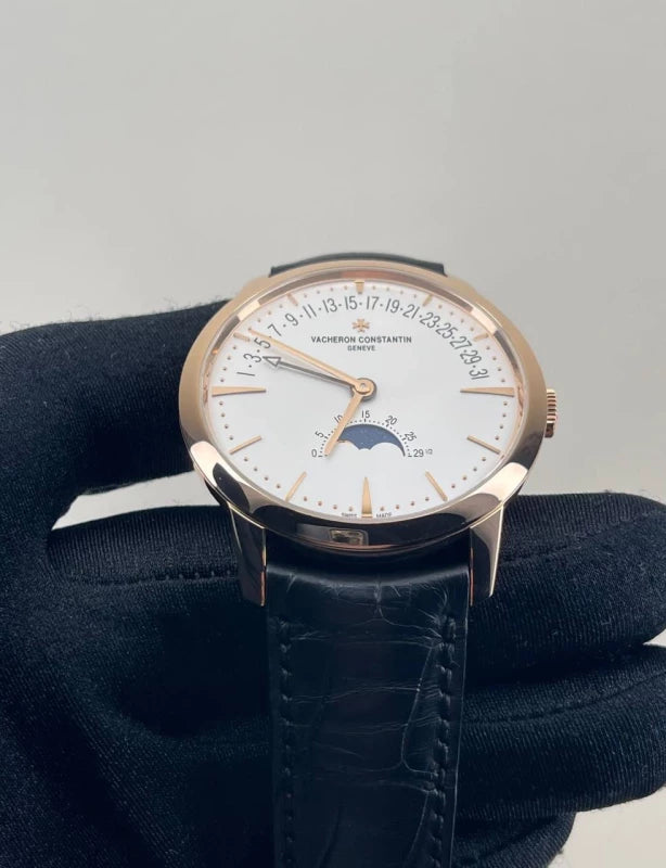 Vacheron Constantin Patrimony Moonphase Retrograde 18K Rose Gold Men's Watch