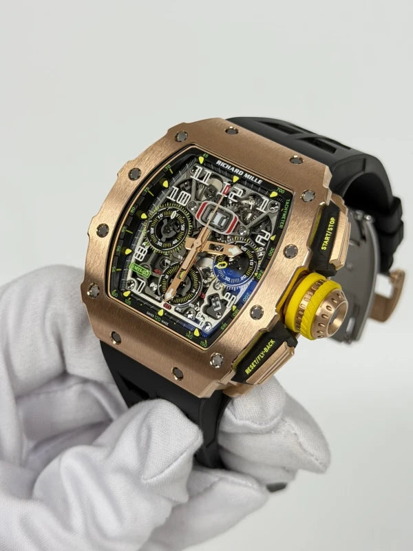 Richard Mille RM011 Flyback Chronograph 18K Rose Gold/Titanium Men's Watch