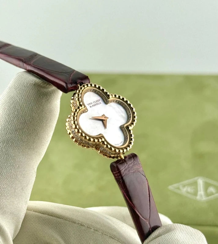 Van Cleef & Arpels Alhambra 18K Rose Gold & Diamonds Lady's Watch