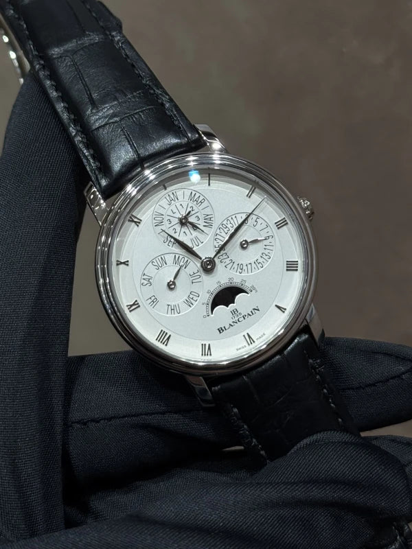 Blancpain Villeret Perpetual Calendar 18K White Gold Men's Watch