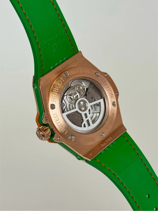 Hublot Big Bang Pop Art King Gold Apple 18K Rose Gold & Tsavorites Lady's Watch