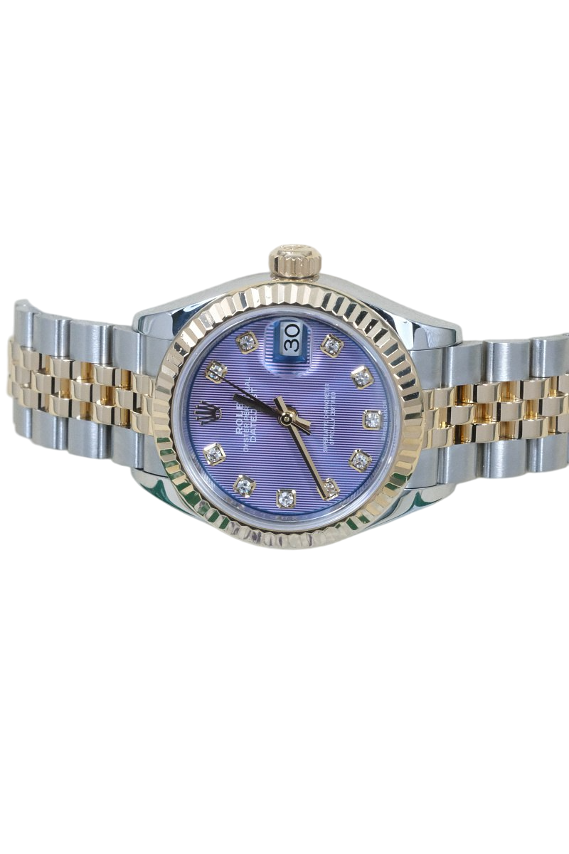 Rolex Datejust Lavender Dial Stainless Steel & 18K Yellow Gold Lady's Watch