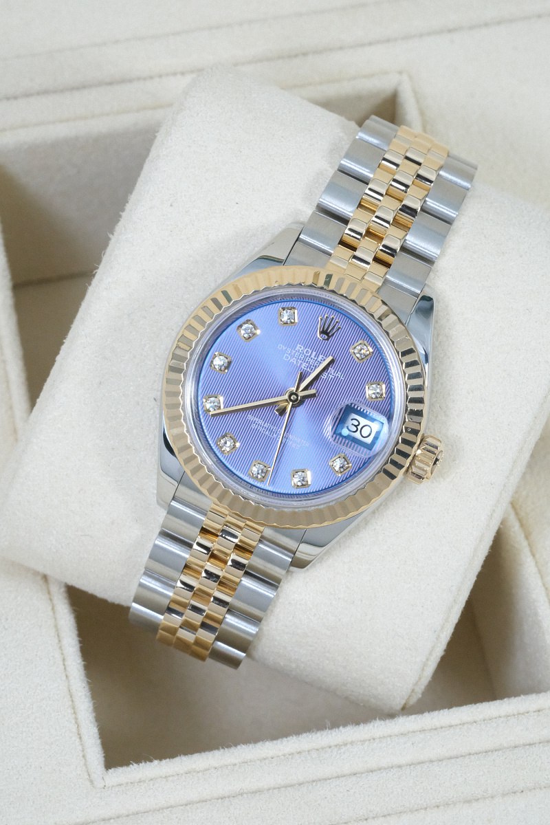 Rolex Datejust Lavender Dial Stainless Steel & 18K Yellow Gold Lady's Watch