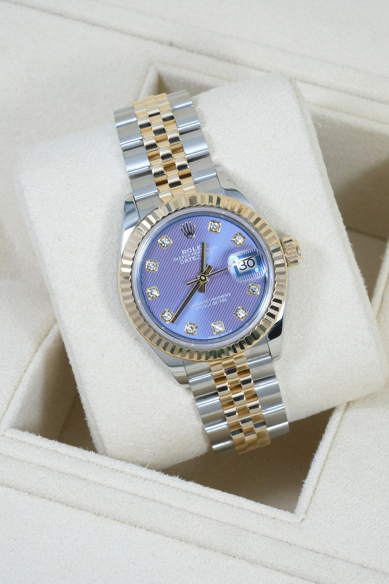 Rolex Datejust Lavender Dial Stainless Steel & 18K Yellow Gold Lady's Watch