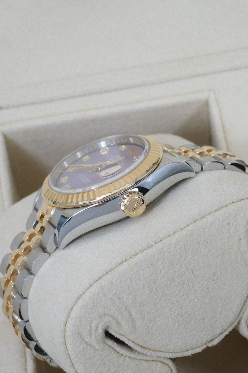 Rolex Datejust Lavender Dial Stainless Steel & 18K Yellow Gold Lady's Watch