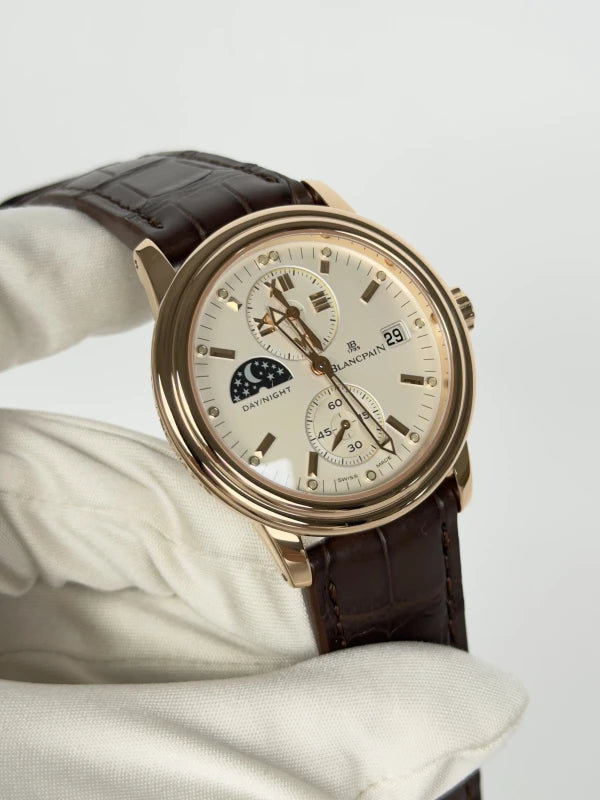 Blancpain Léman Dual Time Limited Edition 18k Rose Gold Men's Watch 2160 3642 53