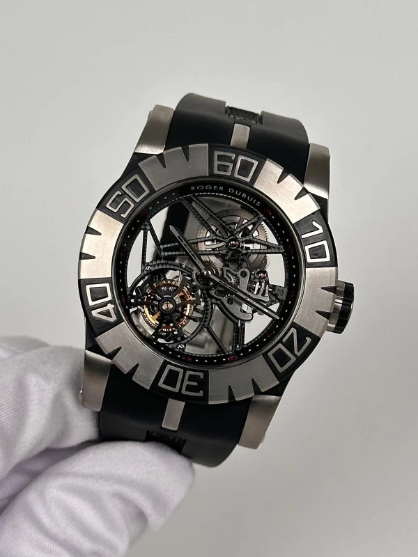 Roger Dubuis Easy Diver Skeleton Flying Tourbillon Titanium Men's Watch