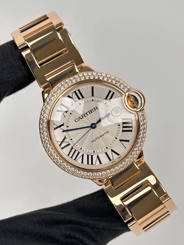 Cartier Ballon Bleu 42 mm 18K Rose Gold & Diamonds Lady's Watch